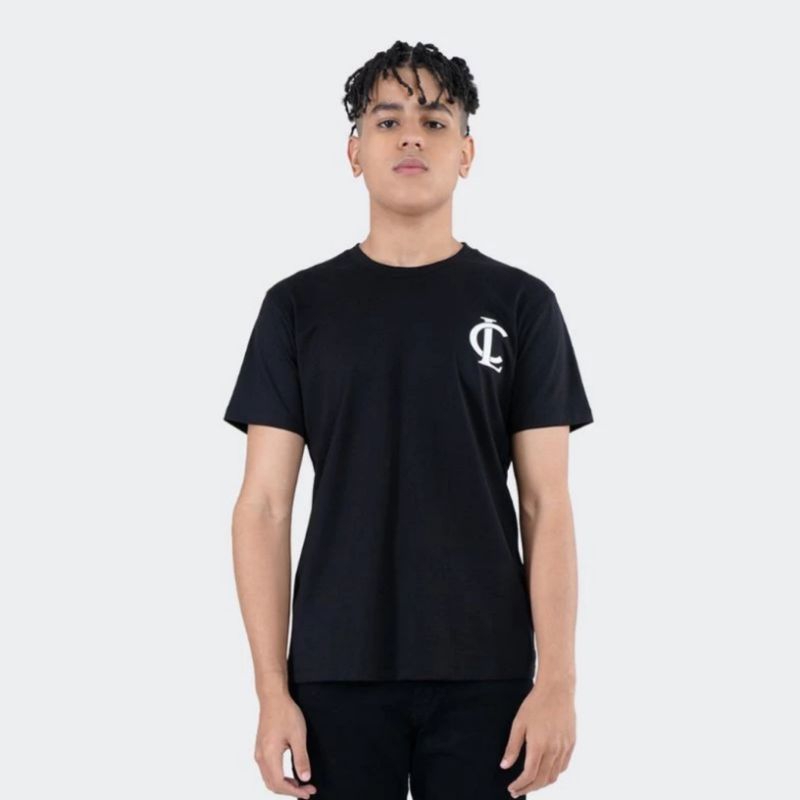 Celcius Tshirt White Logo Kaos Distro Hitam Pria