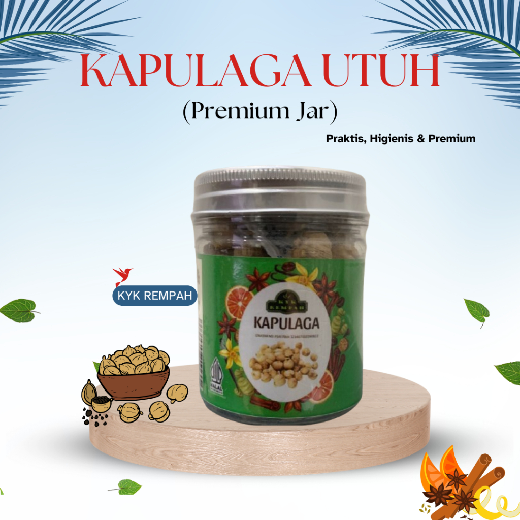

Kapulaga Utuh Premium JAR | Cardamom | Bumbu Dapur Praktis | KYK Rempah
