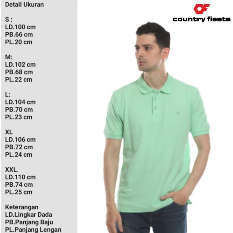Atasan Pria Kaos Kerah Polo CF. Country Fiesta.