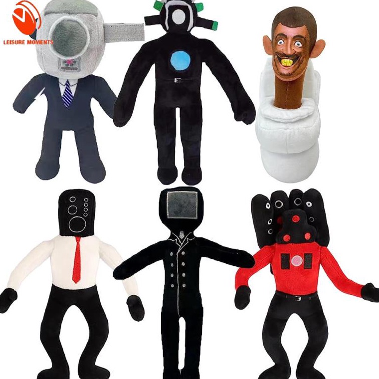 TERBAIK 3CM Skibidi Toilet Mainan Mewah LucuLembut Boneka Anime Dekorasi Kamar Bermain Prank Mewah B