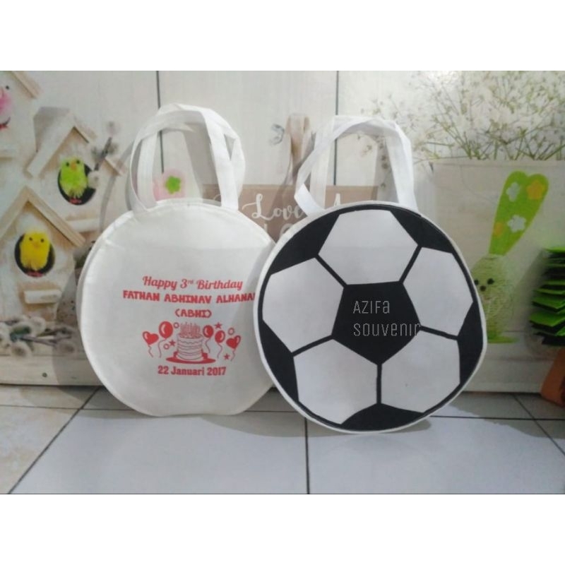 

Tas / GoodieBag Souvenir Ulang tahun / Ultah anak model Bola warna - warni