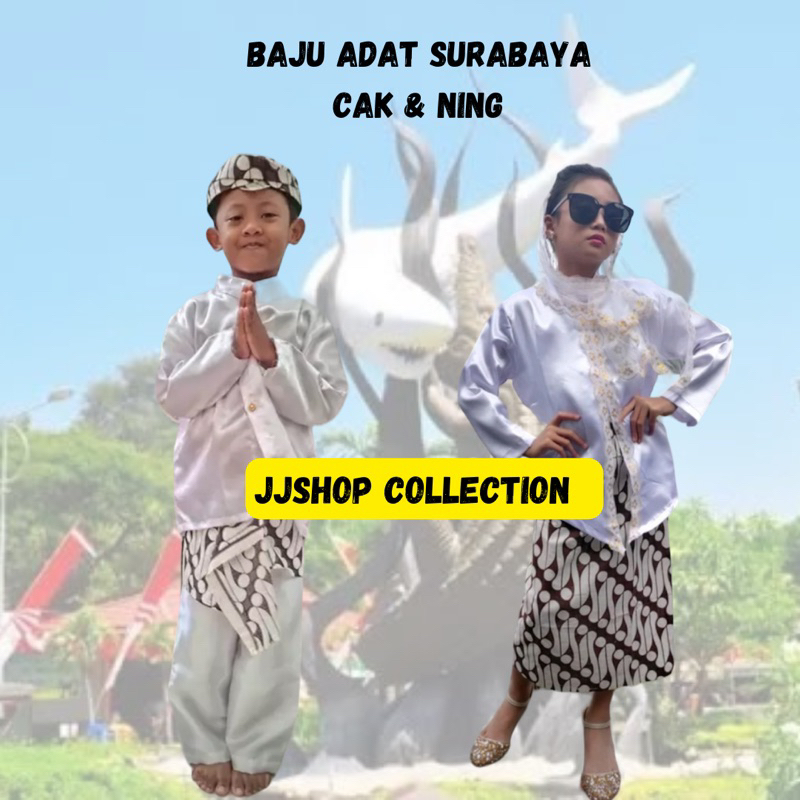 Baju Cak Dan Ning Surabaya / Baju adat Surabaya u/Anak TK & SD