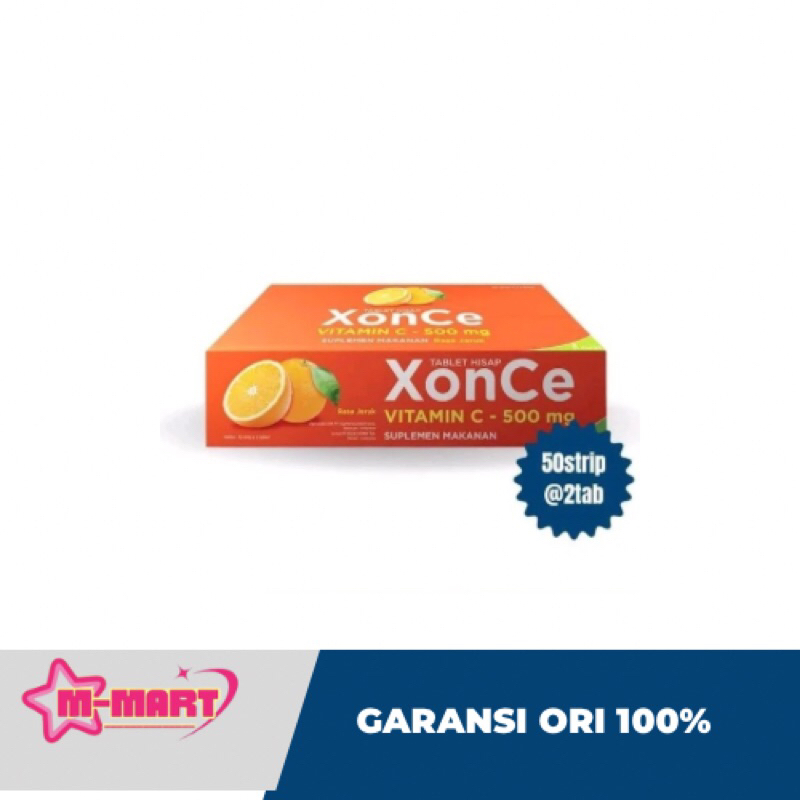 Xonce vitamin c 500 mg 1 box 50 strip 100 Tab rasa jeruk