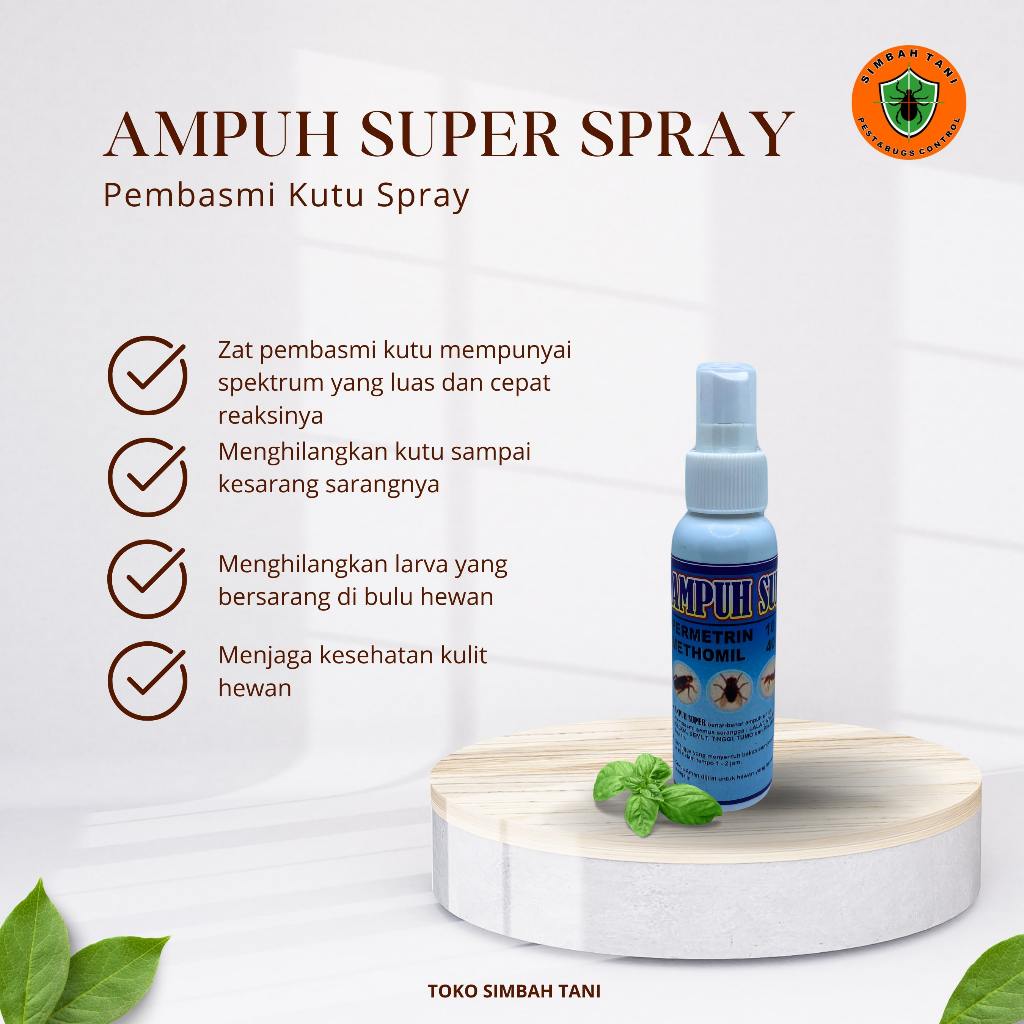 AMPUH SUPER Pembasmi Kutu Kambing Sapi Hewan Ternak