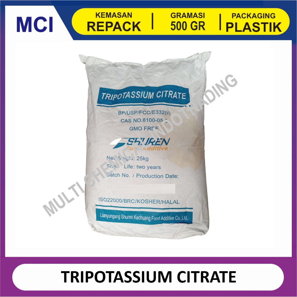 

TRIPOTASSIUM CITRATE LIANYUNGANG RRC - REPACK 500 GR