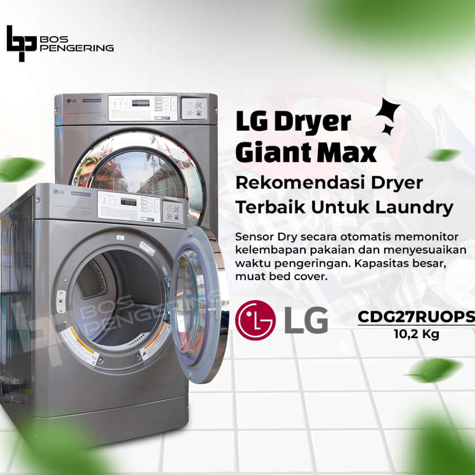 Dryer LG 10,2 Kg Ongkir BANDUNG Kertas Kosong Mesin Pengering LG Giant Max Dryer LG Giant Max CSG27R