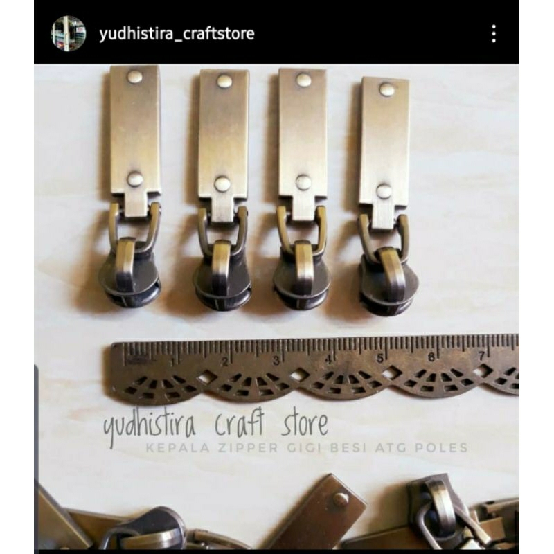 YUDHISTIRA CRAFTSTORE - Kepala Resleting/Zipper ATG untuk Gigi Besi No 5