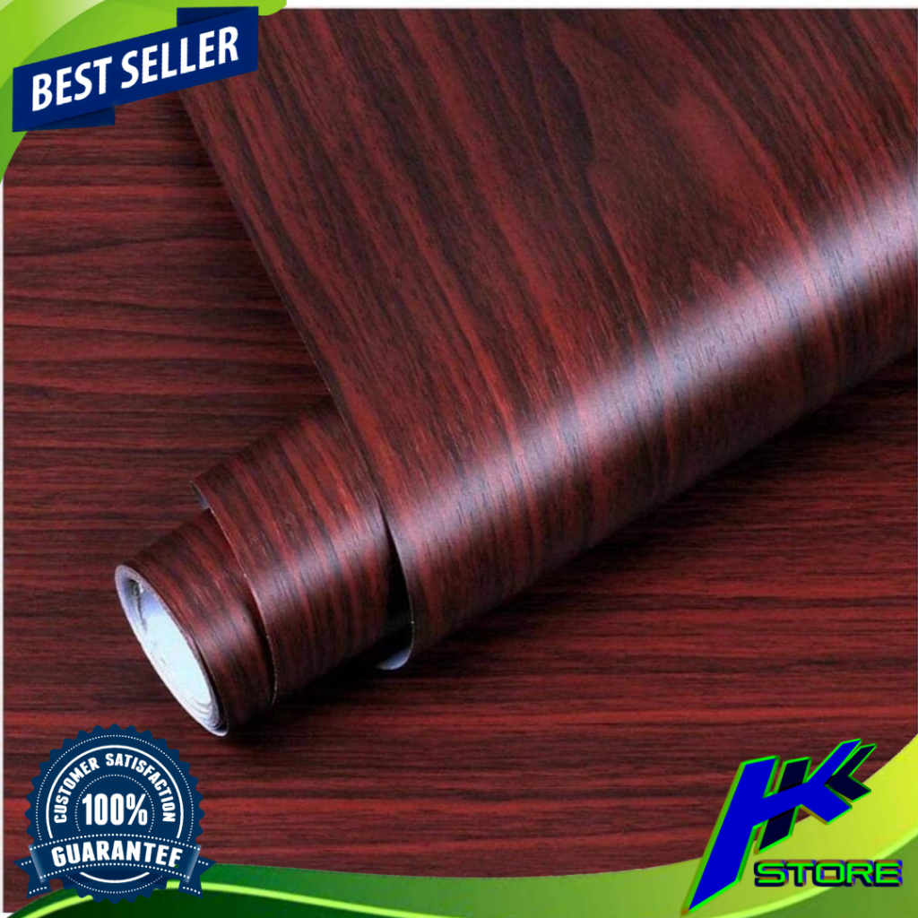 Wallpaper Dinding Motif Kayu 45cm x 5m Jati Merah Wallpaper Sticker Dinding Motif Kayu Jati Merah