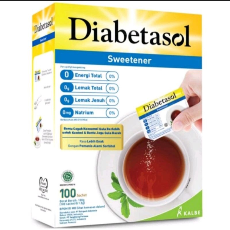 

DIABETASOL 100 SACHET/GULA DIET/GULA 0 KALORI