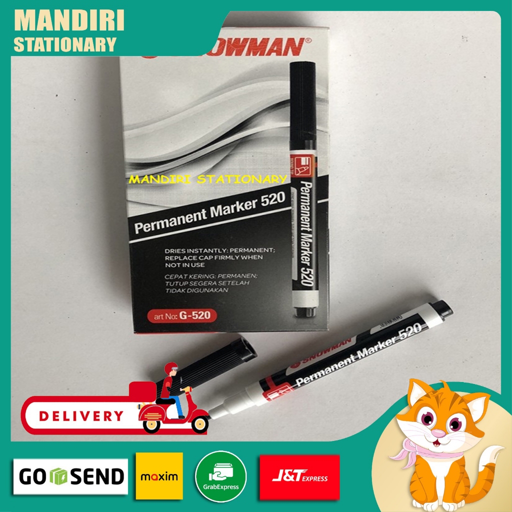 

Snowman Spidol Permanen Permanent Marker Fine Tip G-520 H