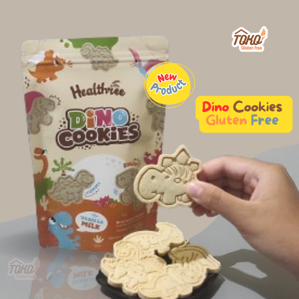 

Dino Gluten Free Cookies Anak Rasa Vanila Healthy Snack Special Needs Egg Free Dairy Free 80gr