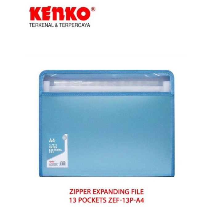 

KENKO ZIPPER EXPANDING FILE 13 POCKETS ZEF-13P-A4