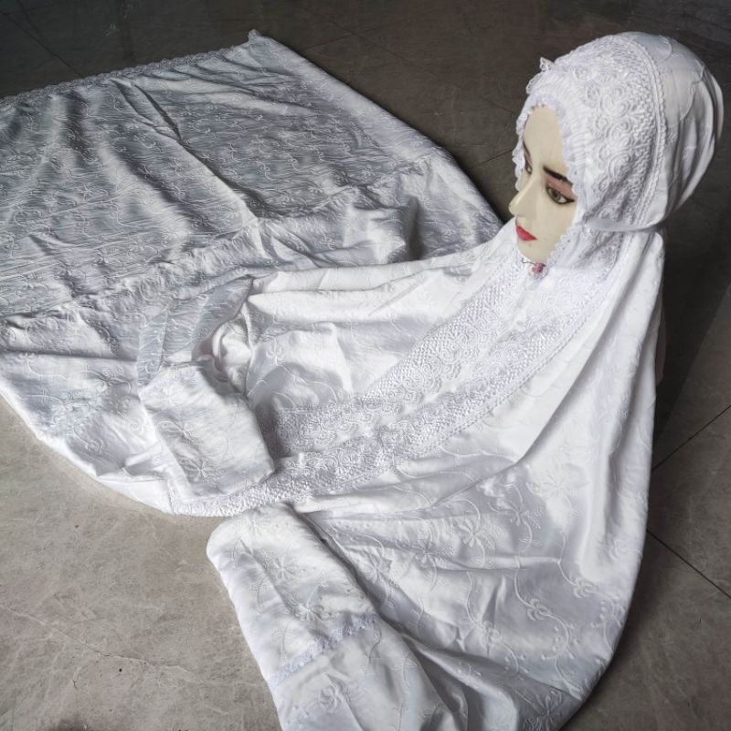 mukena terusan sutra jepang/sutra paris