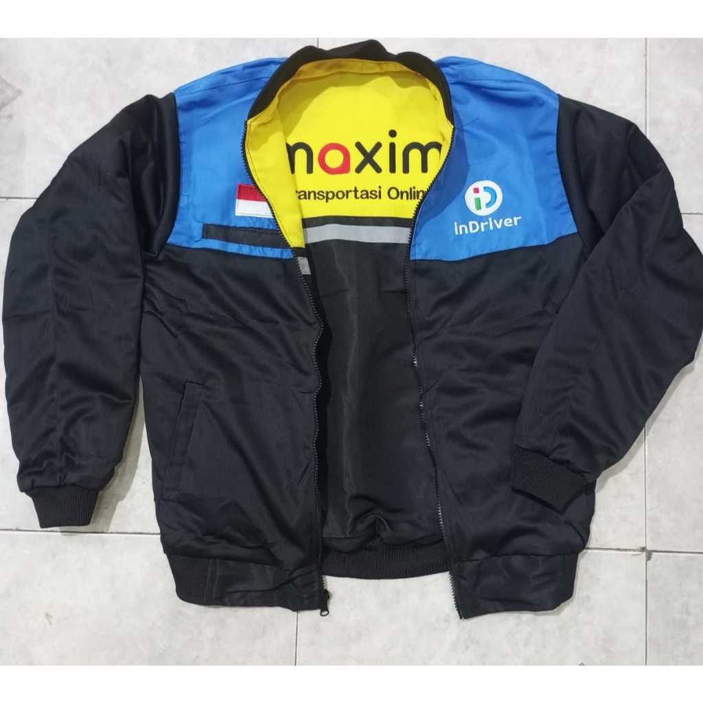 elokfajar1//jakey maxim indriver READY SIZE JUMBO 4XL BIG SIZE 4XL hitam//jaket hitam ngojol//jaketn