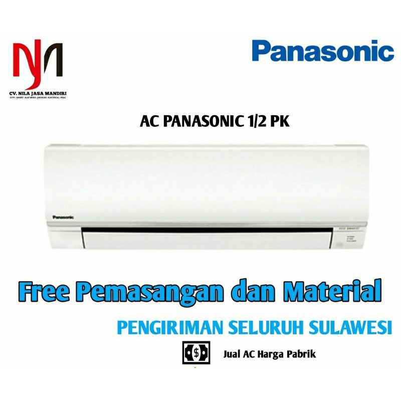 AC Panasonic ,Ac Split 1/2PK Standard Putih+Pasang