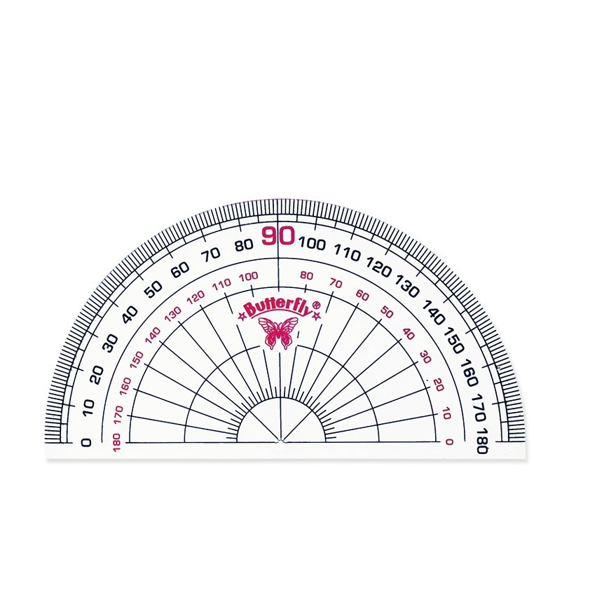 

PROTRACTOR / BUSUR DERAJAT / BUSUR ACRYLIC / BUSUR BENING / BUSUR BUTTERFLY 180 DERAJAT 12 CM (180 / 12 CM) FULL