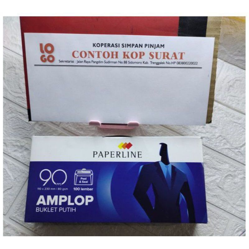 

Cetak Amplop Putih Custom no.90 (11x23) 1 box/100 Lembar
