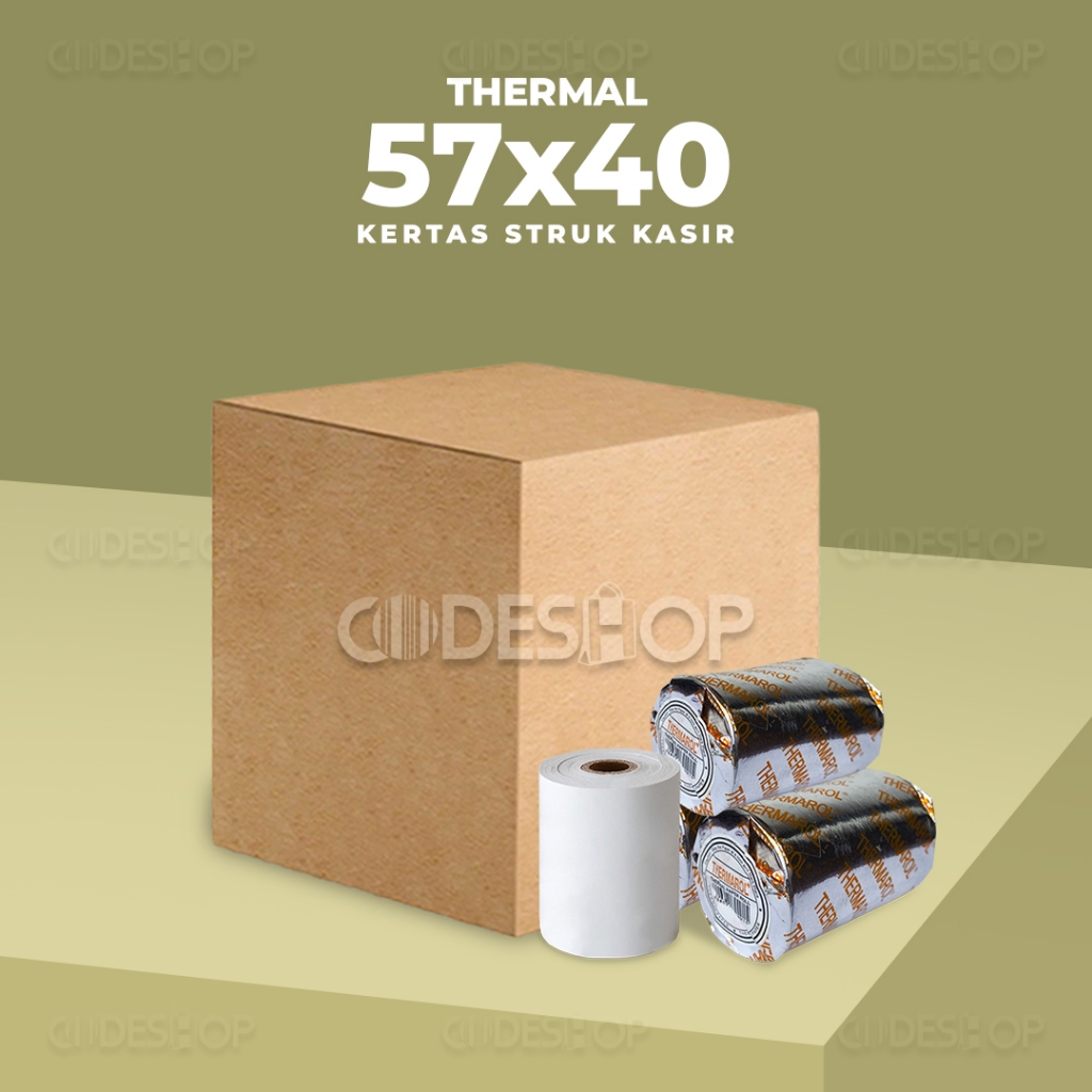 

Kertas Thermal Thermarol 57x30mm 57x30 Struk Kasir 57 x 30 mm 1 Dus