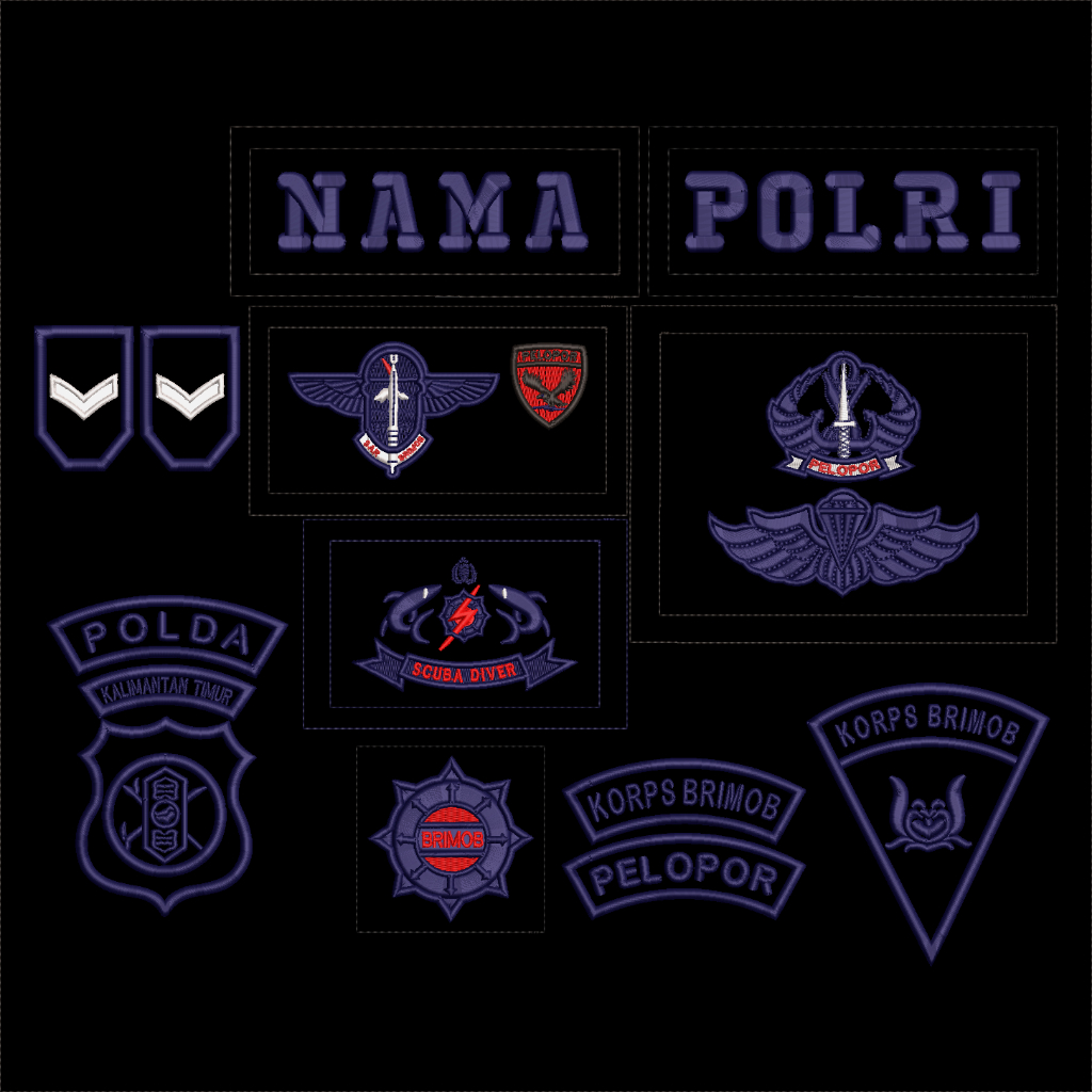 FULLSET BORDIR BRIMOB