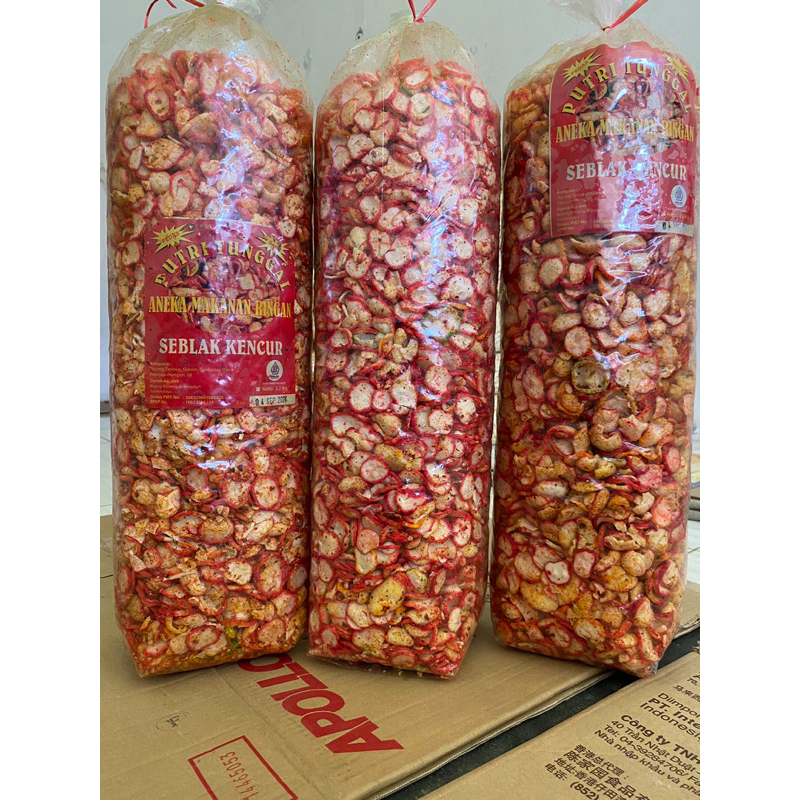 

Krupuk Seblak Kemasan 1kg Pedas Daun Jeruk