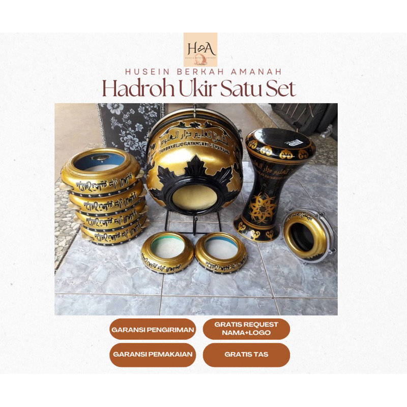 1 Set Rebana Hadroh ukir Jepara