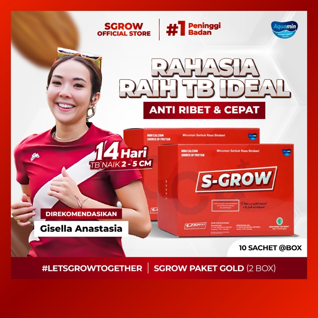 

S-GROW Susu Peninggi Badan Terbaik - 2 Box