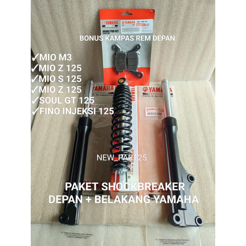 paket shockbreaker hitam (2PH) Mio m3/Mio 125/soul GT 125/Fino fi 125/Mio Z 125/Mio s 125