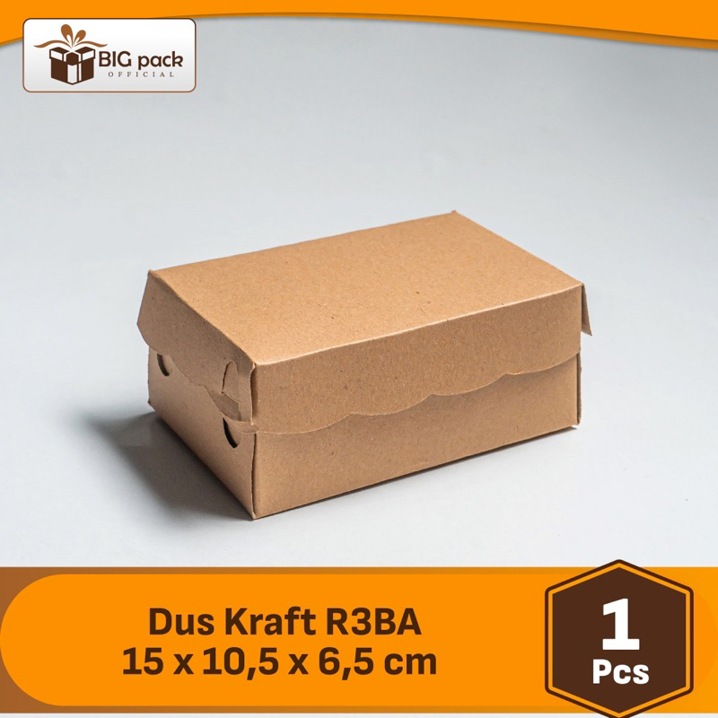 

R3 - [290GSM] Kotak Dus Kraft Coklat /Kotak Dus Kue/Kotak Dus Snack/ Kotak Dus Renda Coklat Non-laminasi