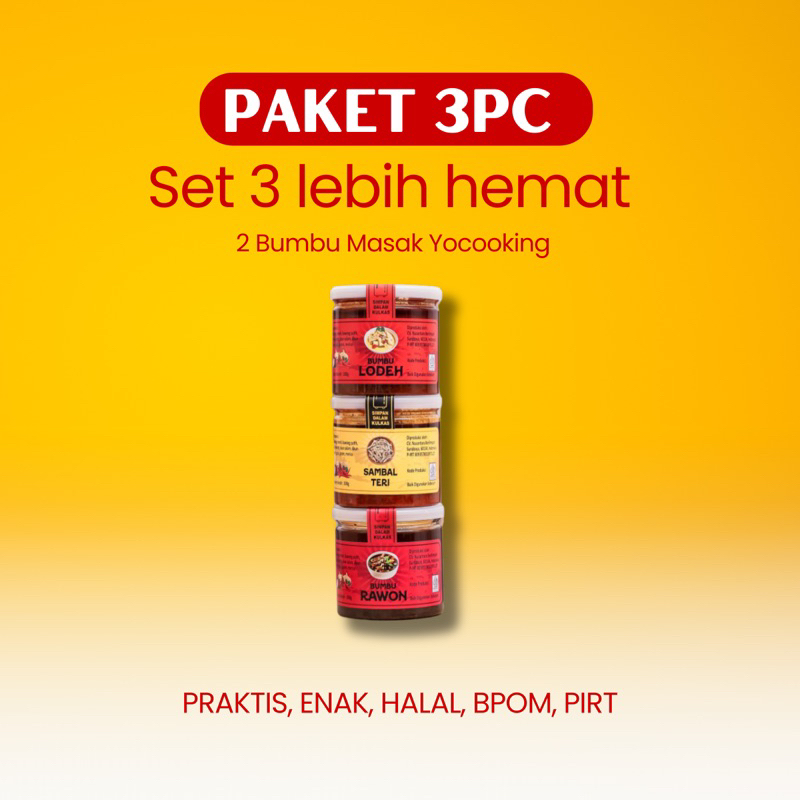 

Paket bundling 3pc Produk Yocooking Murah, Enak, Praktis