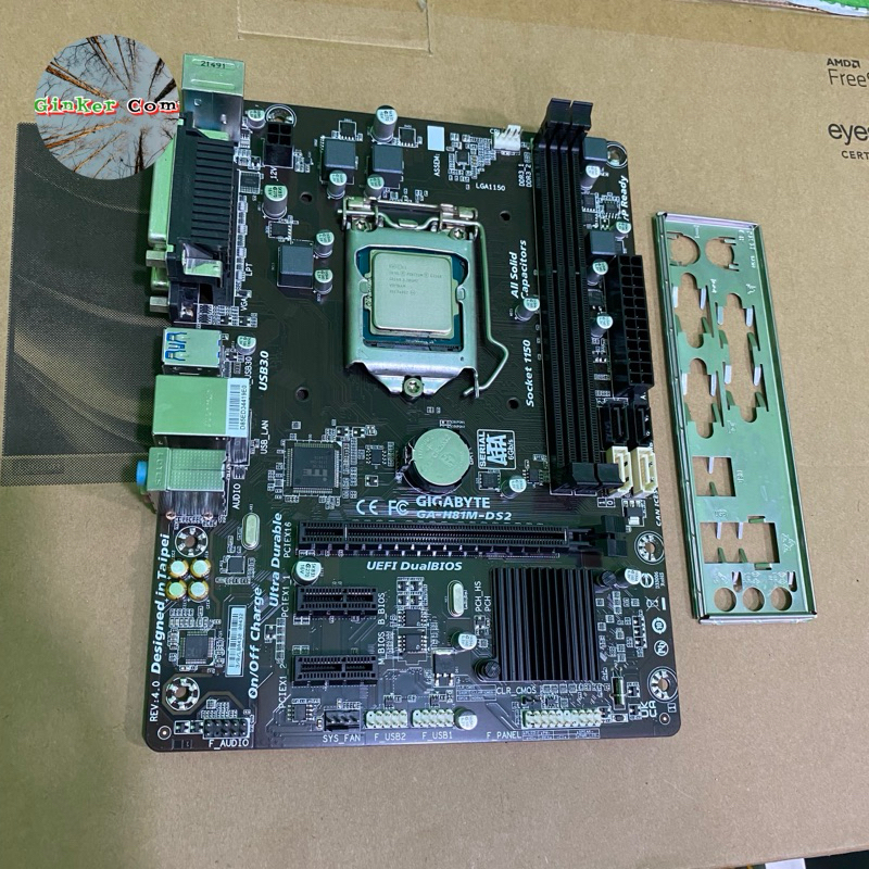 PAKETAN MONTHERBOARD GIGABYTE H81 PLUS PROCESSOR INTEL CORE I3-4160