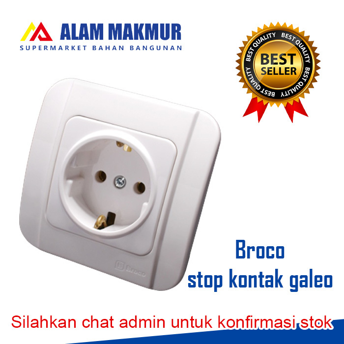 Broco Galleo G162 Saklar Double Switch / Seri / stop kontak /engkel