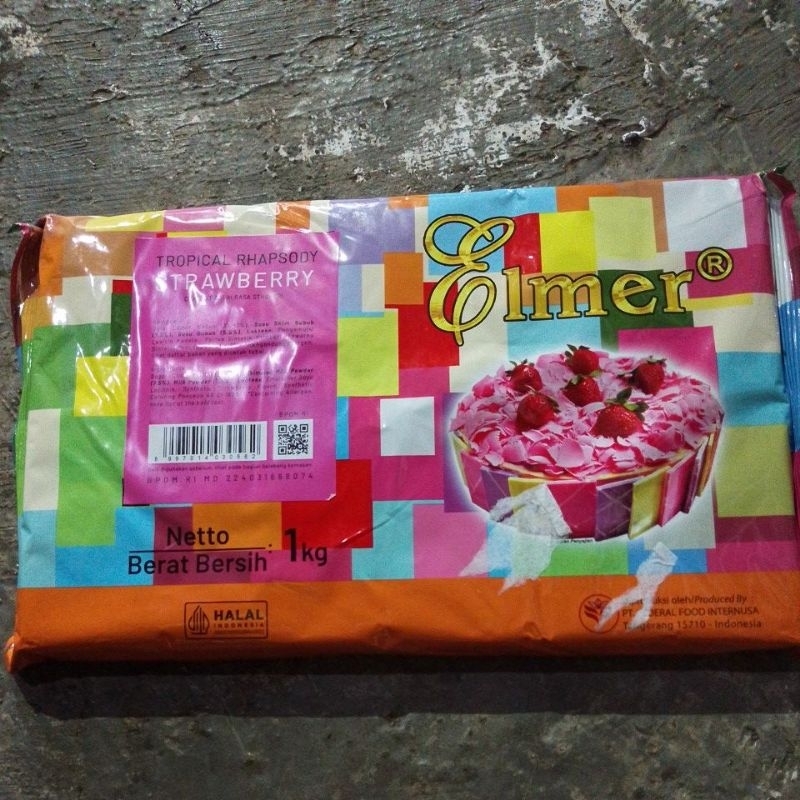 

ELMER strawberry coklat putihrasa stroberi 1kg