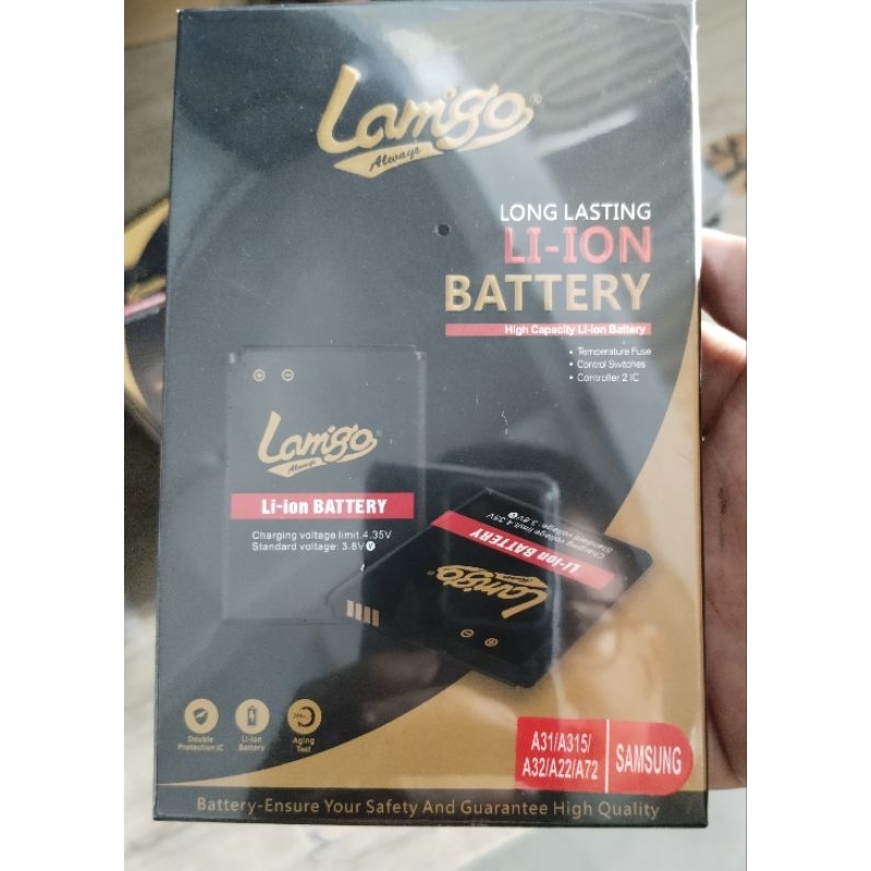 baterai lamigo samsung a31/a315/a32/@22/@72 double power dual ic