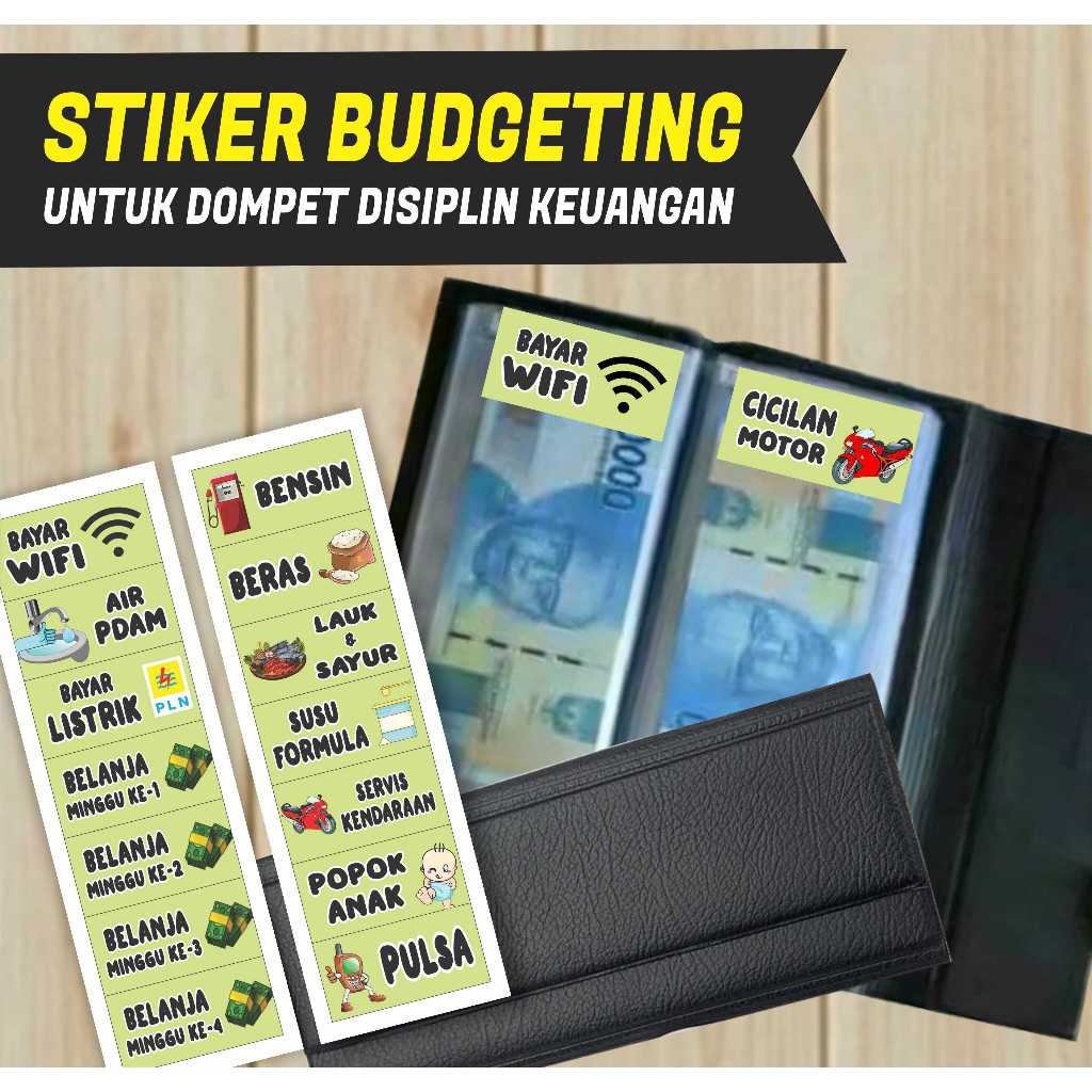 

STIKER TEMPEL BUDGETING DOMPET DISIPLIN MENABUNG KEUANGAN