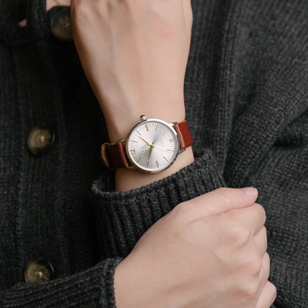 Jam Tangan Kulit Couple Pria Wanita Anti Air Christyan Arden Theo CA3205 Around The World Edition Wa