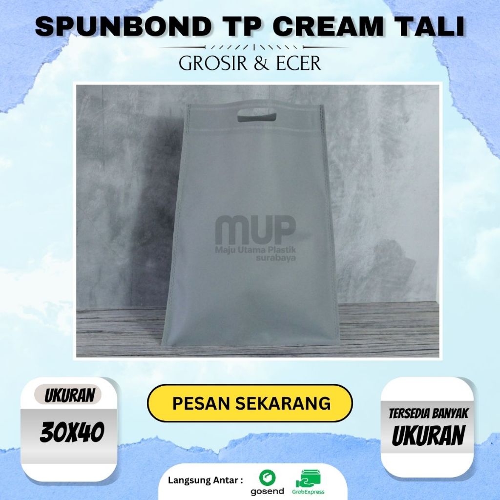 

Spunboond TP Abu-abu 30x40/Tas Kain/Tas Belanja//TOKO MAJU UTAMA PLASTIK