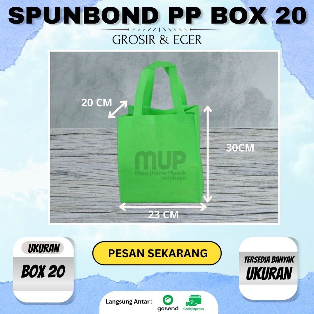 

Spunboon PP Box 20/22/Tas Box/Tas Kardus/Tas Berkat/BOX 20/Box 22/Tas Makanan