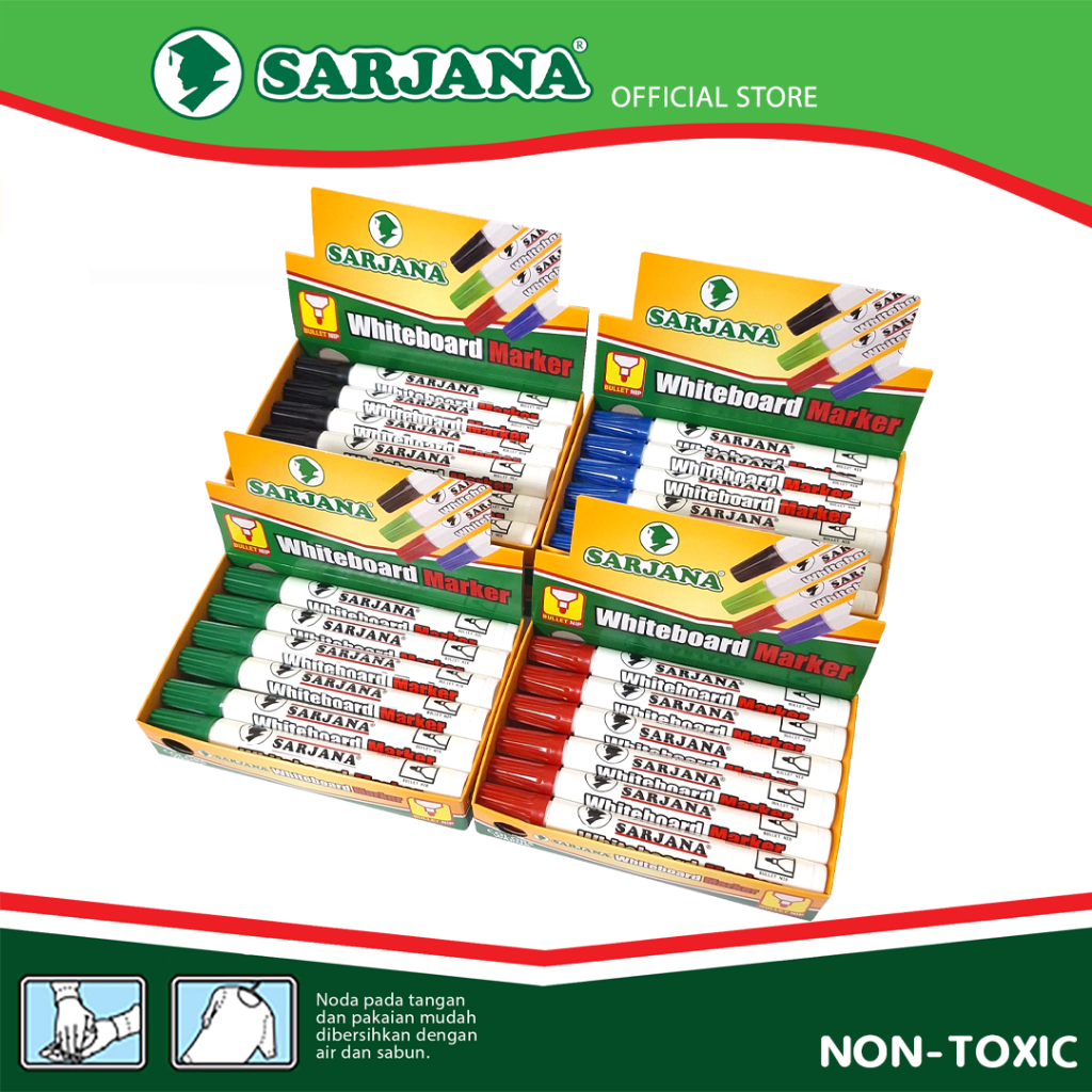 

Sarjana Whiteboard Marker (Spidol Papan Tulis) per Batang