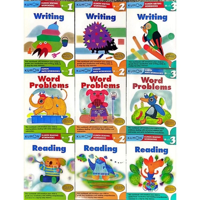 Buku Kumon Workbook Reading Writing Math Word Problem