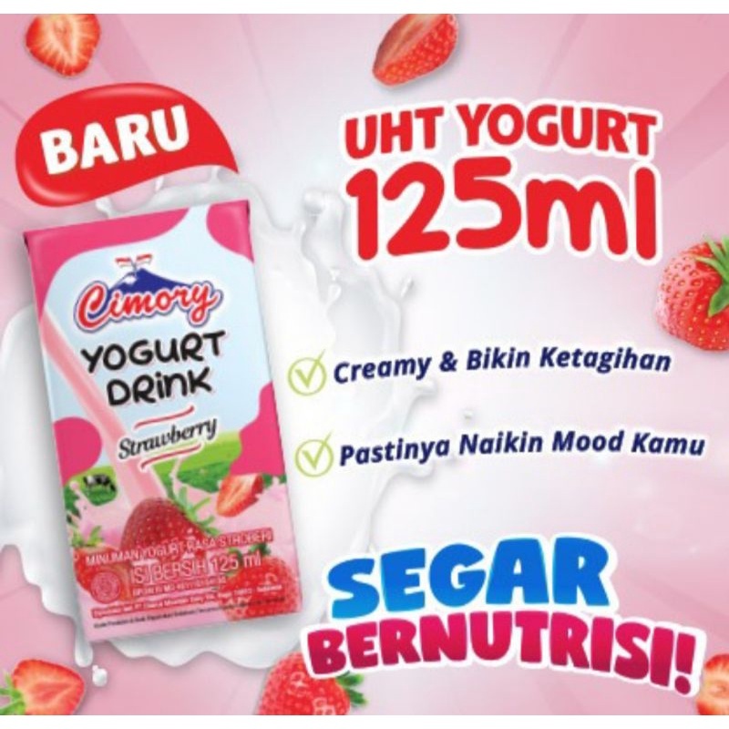 

cimory yogurt drink strawberry 125ml - cimory strawberry