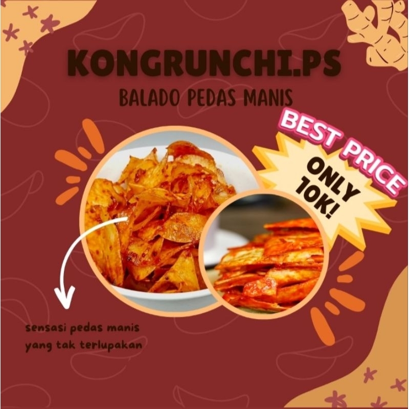 

Keripik Singkong Crunchy Balado Pedas Manis [300 gram]