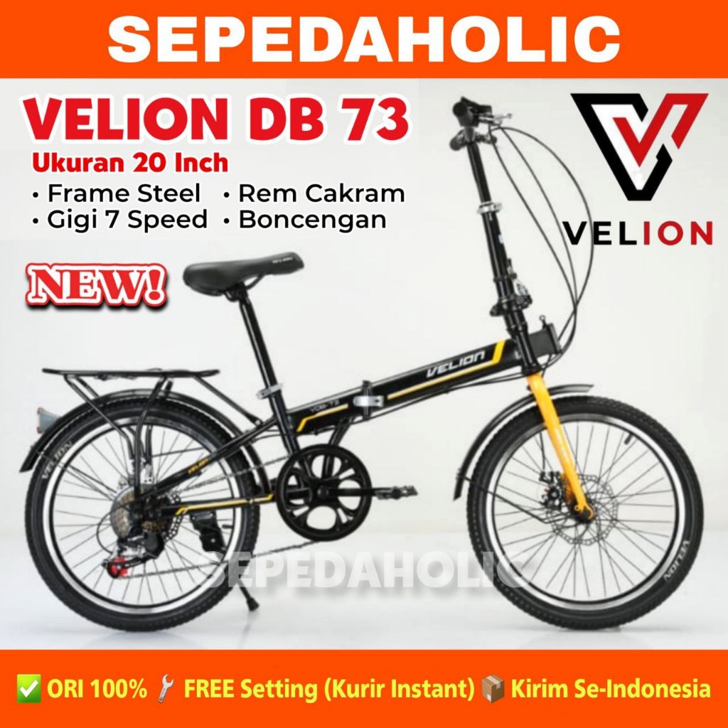 Sepeda Lipat Anak Dewasa VELION DB73 DB 73 / PHOENIX 2026 2022 VT Ukuran 20 Inch 7 Speed
