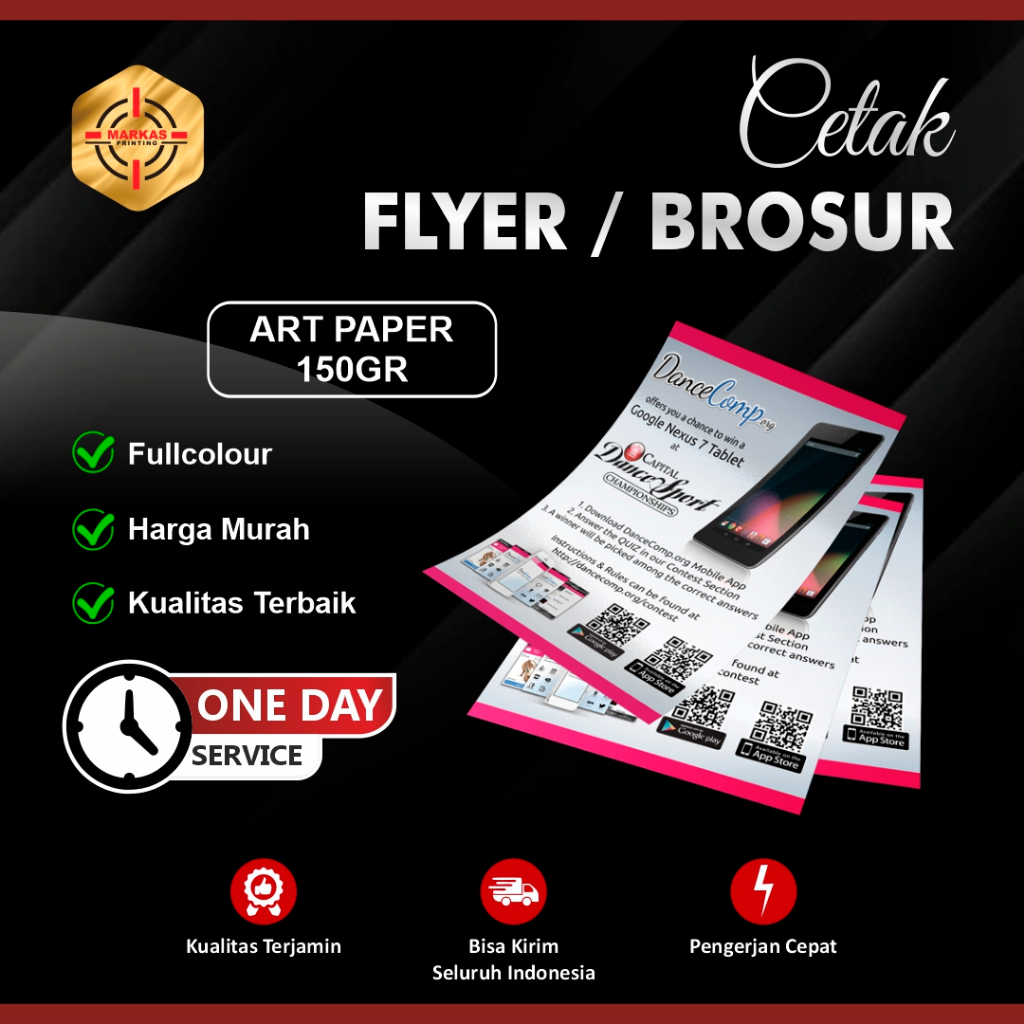 

Cetak Brosur Flyer Custom Murah A5 Bahan Art Paper 150gr