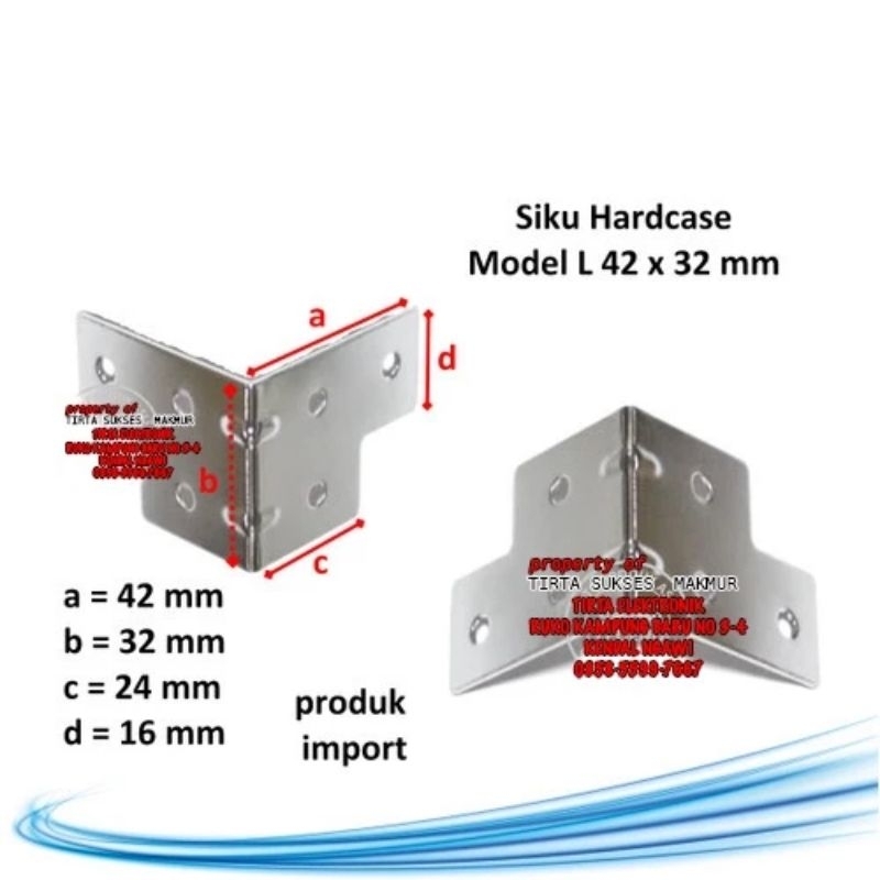 Siku besi L benteng Kecil box speaker Hardcase accessories