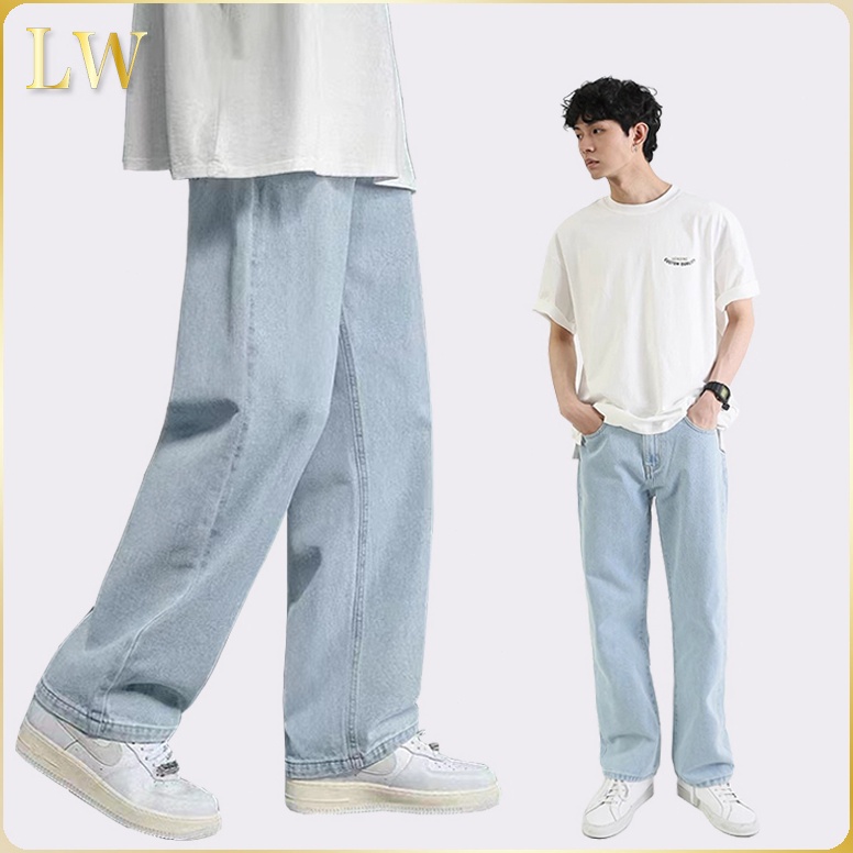 Harga Termurah LW Celana panjang jeans pria Celana jeans cowok Celana panjang jeans standar Celana j