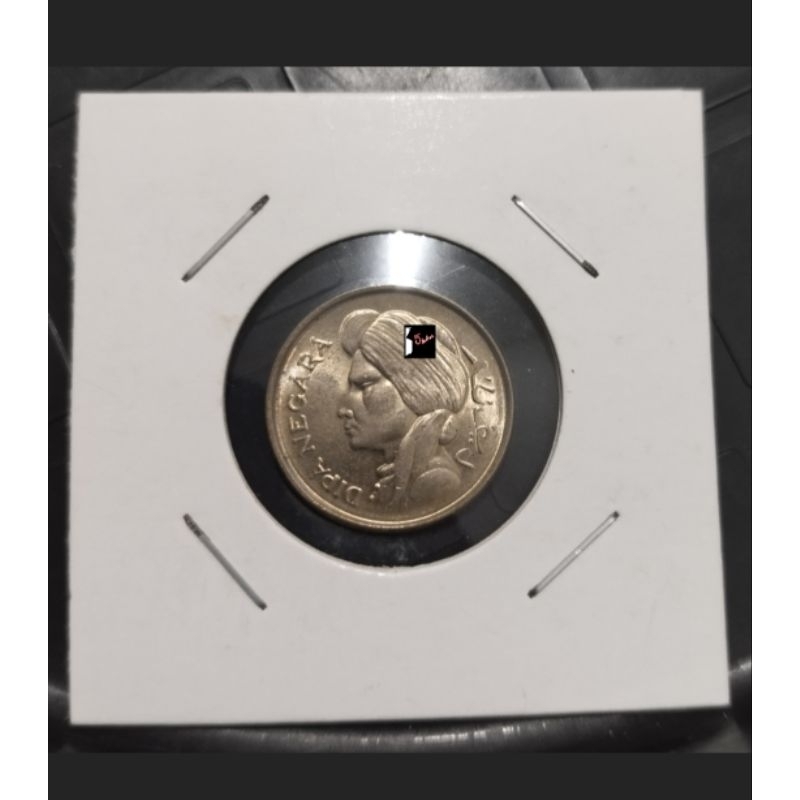 duit koin kuno asli indonesia 50 sen dipanegara tahun 1952 kondisi gress kinclong luster unc matauan