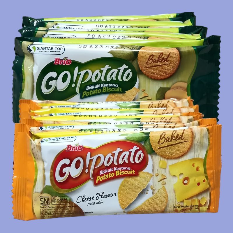 

Siantar Top Brio Go Potato JUMBO Original & Cheese 14 gr (10 pcs/pack)