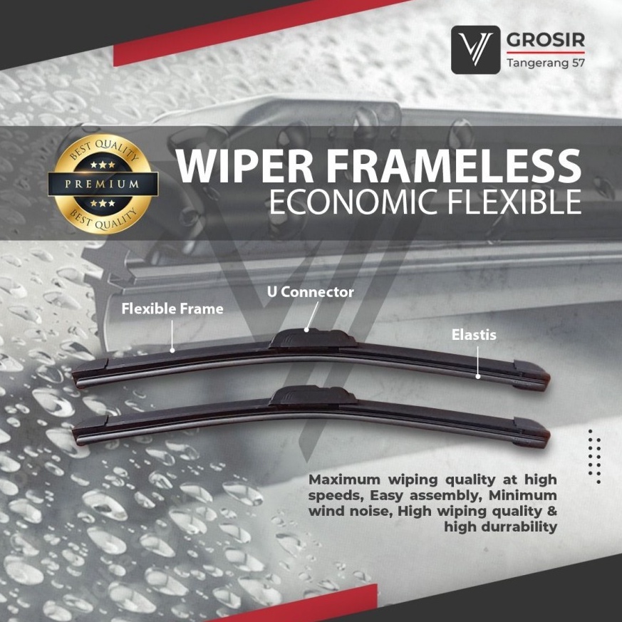 PALING DIMINATI WIPER ISUZU ELF FRAMELESS  WIPER ISUZU ELF 2 PCS
