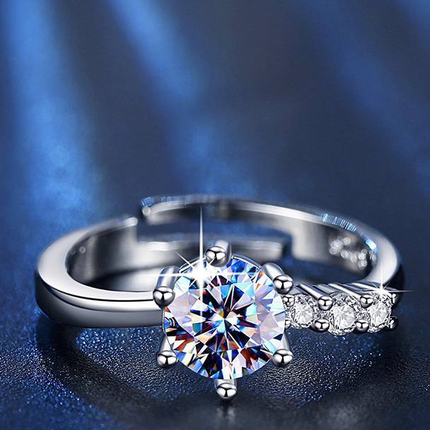 Cincin Wanita Sterling Silver Moissanite (S925-SM21)/Cincin perak/s925