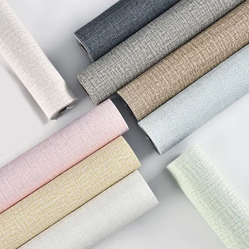 WALLPAPER LINEN FOAM ROLL STIKER DINDING LEMBAB RETAK DLL / WALLSTICKER MURAH